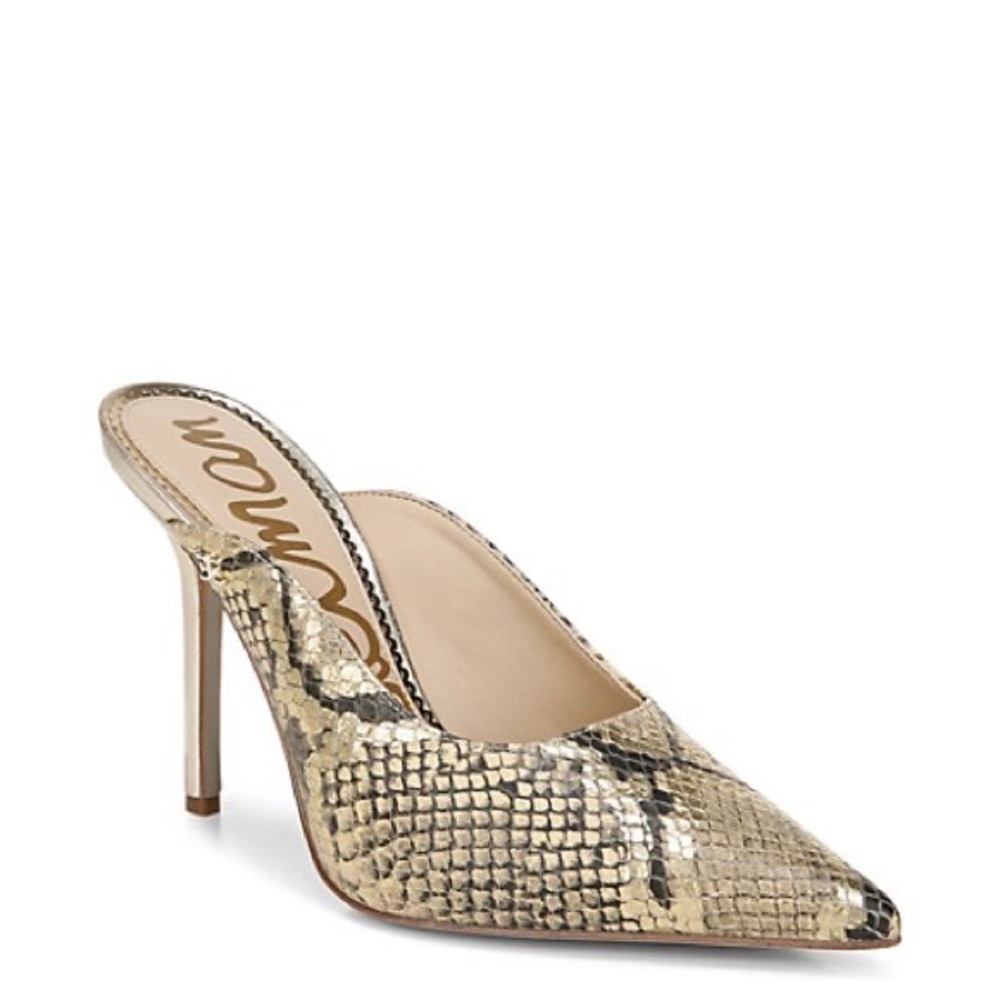 Sam Edelman Snakeskin Mules: Size 6 ½